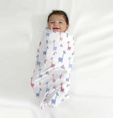 Tinylane Printed Single Swaddling Baby Blanket for  Mild Winter