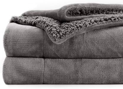 BSB HOME Solid Single Sherpa Blanket for  Heavy Winter