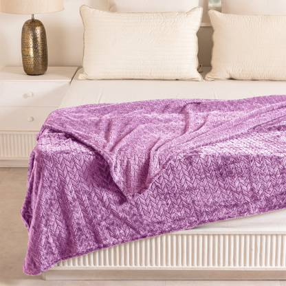 HOMEMONDE Geometric Single Fleece Blanket for  Heavy Winter