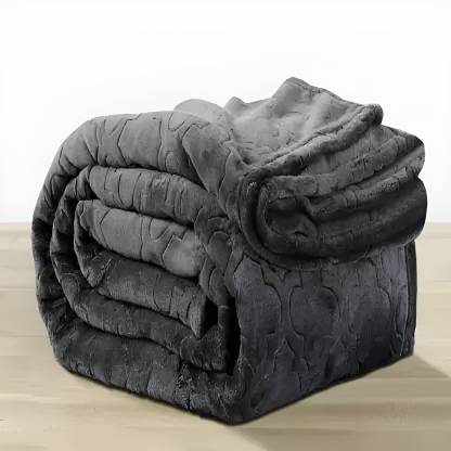 Deniyal ENTERPRISES Solid Double Mink Blanket for  Heavy Winter