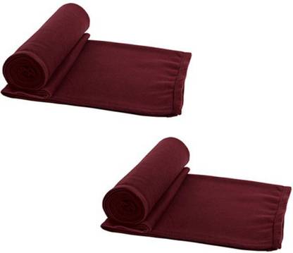 AAZEEM Solid Single Fleece Blanket for  AC Room