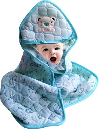 Swito Mart Cartoon Single Hooded Baby Blanket for  Mild Winter