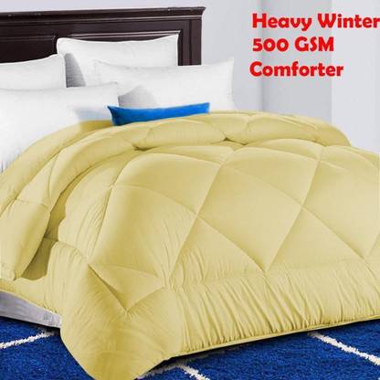EVOL Solid Double Comforter for  Heavy Winter