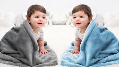Flipkart SmartBuy Solid Crib Crib Baby Blanket for  Mild Winter