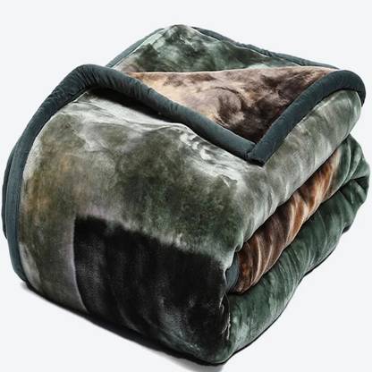 Mayk Printed Double Mink Blanket for  AC Room