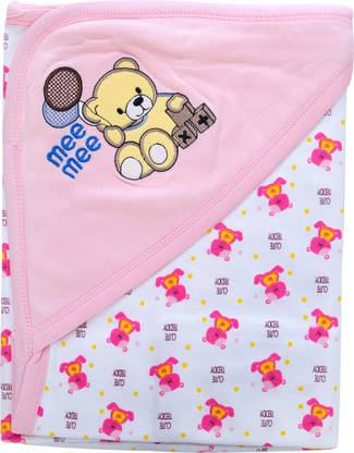 MeeMee Printed Single Swaddling Baby Blanket for  Mild Winter