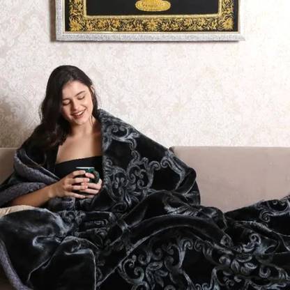 Saavi Handlooms Floral, Printed Single Mink Blanket for  Heavy Winter