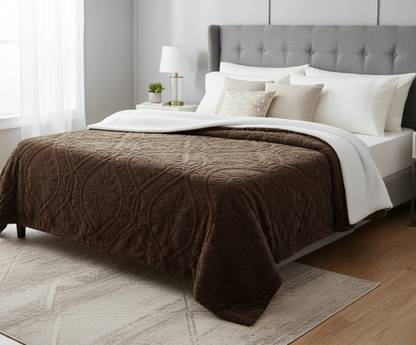 BSB HOME Solid Double Sherpa Blanket for  Heavy Winter