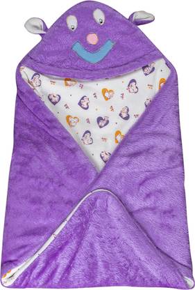 First Sleep Printed Crib Hooded Baby Blanket for  Heavy Winter