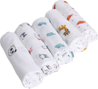 Mom's Home Printed Crib Swaddling Baby Blanket for  AC Room