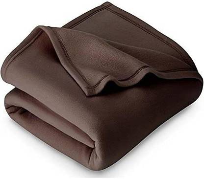VAS COLLECTIONS Solid Single Fleece Blanket for  Heavy Winter