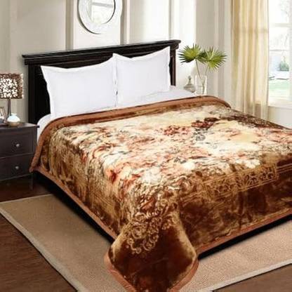 NK Handlooms Printed Double Weighted Blanket for  Heavy Winter