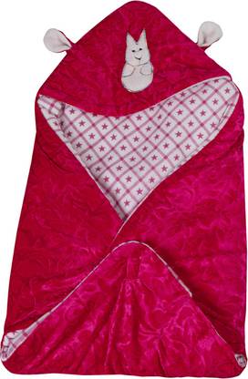 First Sleep Printed Crib Hooded Baby Blanket for  Heavy Winter