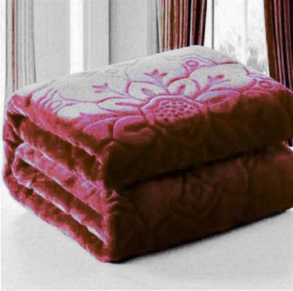 Swikon star Self Design Double Mink Blanket for  Heavy Winter