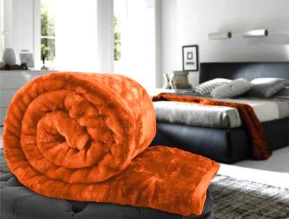 Mehlawat Floral, Self Design, Solid, Printed Double Mink Blanket for  Heavy Winter