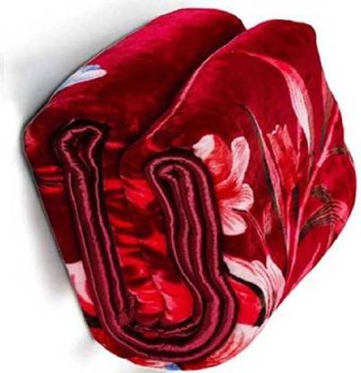 GKM Floral Double Mink Blanket for  Heavy Winter