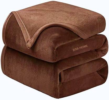 VAS COLLECTIONS Solid Single Mink Blanket for  Heavy Winter
