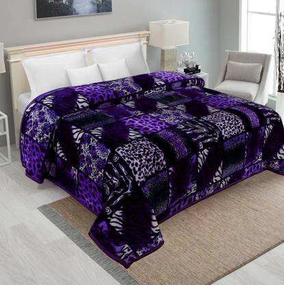 IWS Printed Double Mink Blanket for  Mild Winter