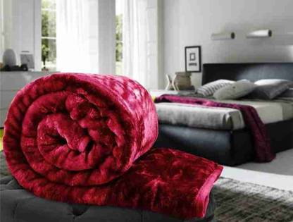 NK Handlooms Floral Double Mink Blanket for  Heavy Winter