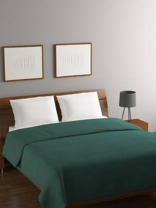 Bombay Dyeing Solid Double Fleece Blanket for  AC Room