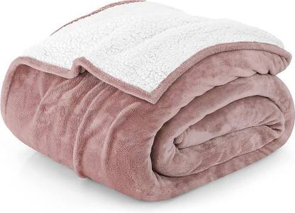 BSB HOME Solid Single Sherpa Blanket for  Heavy Winter