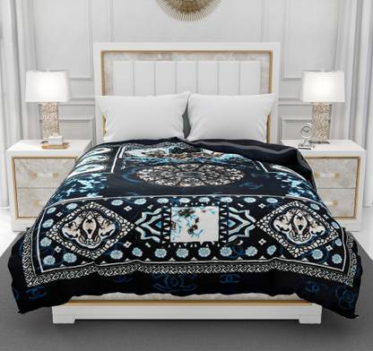 SPANGLE Printed Double Mink Blanket for  Heavy Winter