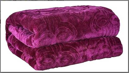 CHICERY Floral Single Mink Blanket for  Mild Winter