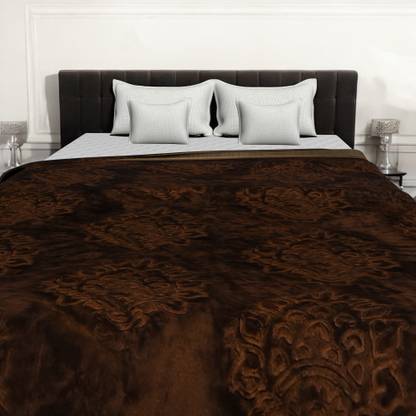 MeterMent Floral Double Mink Blanket for  Mild Winter