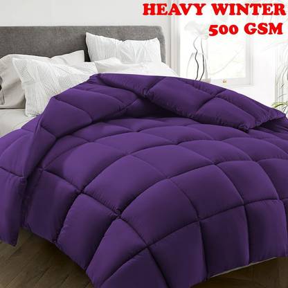 EVOL Solid Double Comforter for  Heavy Winter