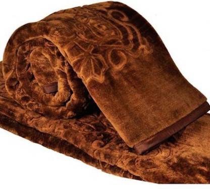 Pvfash Solid Double Mink Blanket for  AC Room