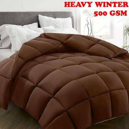 Comfowell Solid Single Comforter for  Heavy Winter