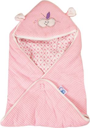 First Sleep Printed Crib Hooded Baby Blanket for  Heavy Winter