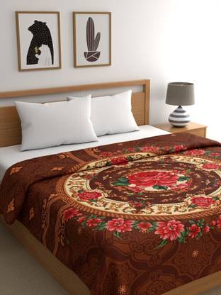 Raymond Home Floral Double Mink Blanket for  Heavy Winter