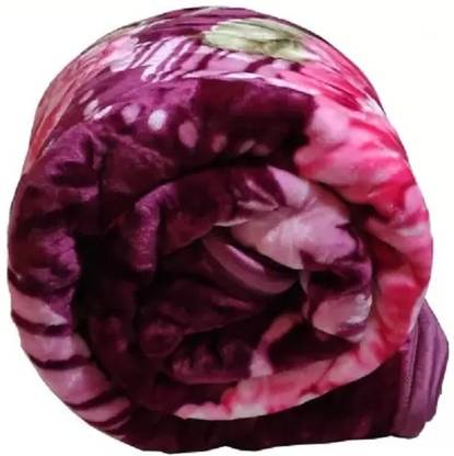Superhot Printed, Floral, Self Design Double Mink Blanket for  Heavy Winter