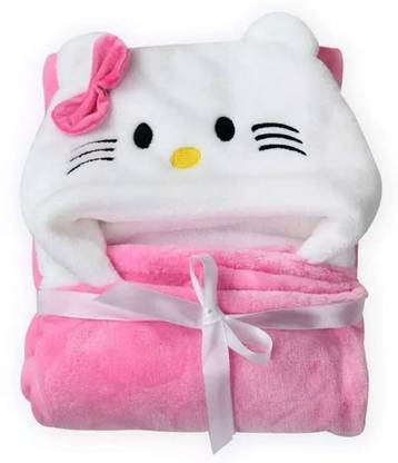 BABY ZONE Embroidered Crib Hooded Baby Blanket for  AC Room