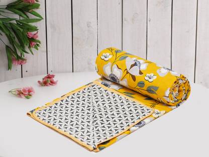 RUSTIC LINEN Geometric Single Dohar for  AC Room