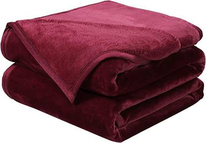 VAS COLLECTIONS Solid Double Mink Blanket for  Heavy Winter