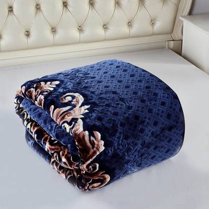 HOLYKRAFT Self Design Single Mink Blanket for  Heavy Winter