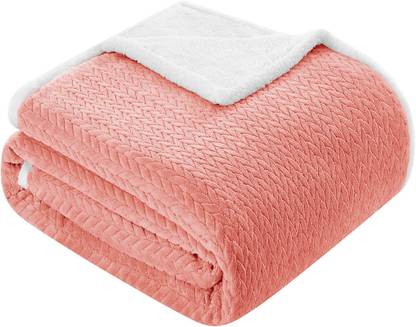 BSB HOME Solid Single Sherpa Blanket for  Heavy Winter