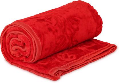 NANDAN JOY Floral Single Mink Blanket for  Heavy Winter