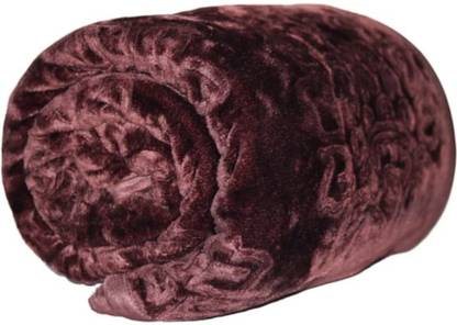 MFI Self Design Single Mink Blanket for  Heavy Winter