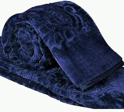 Fluffy Cloud Floral Double Mink Blanket for  Heavy Winter