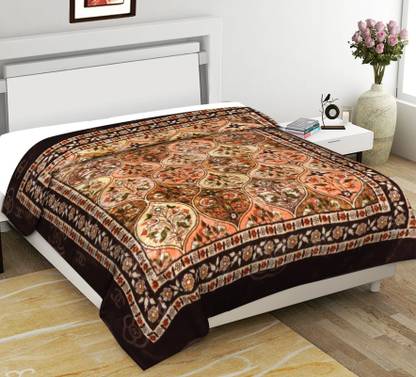 SPANGLE Printed Double Mink Blanket for  Heavy Winter