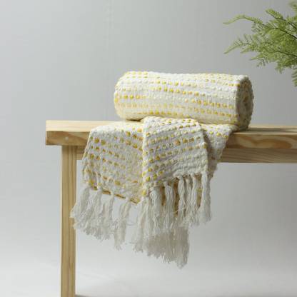 dmaaa Embroidered Single Throw for  Mild Winter