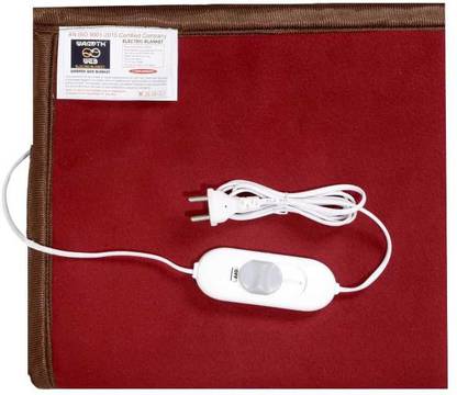 Warmth WEB Solid Single Electric Blanket for  Heavy Winter