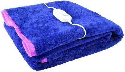 BLUSH & BLOOM Solid Single Electric Blanket for  Heavy Winter