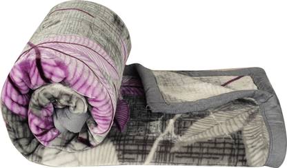 BSB HOME Embroidered Single Mink Blanket for  Heavy Winter