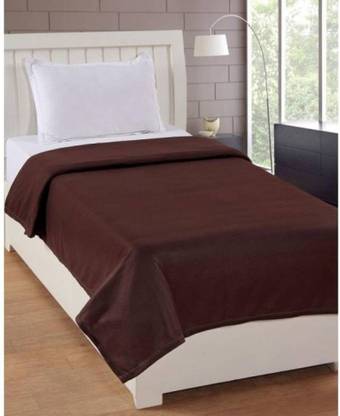 radhy krishna overseas Solid Single Fleece Blanket for  AC Room
