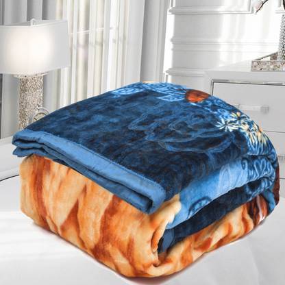 SPANGLE Floral Double Mink Blanket for  Heavy Winter