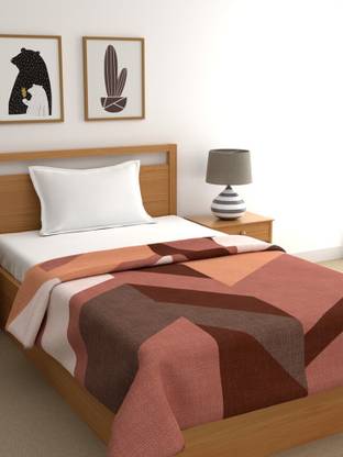 Raymond Home Geometric Single Mink Blanket for  Heavy Winter